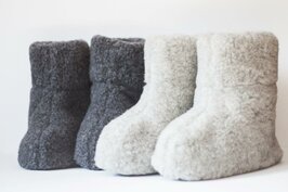 Norway Merino wol sloffen licht grijs