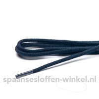Schoenveters wax donkerblauw fijn rond 75 cm dikte 3 mm