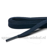 Schoenveters wax donkerblauw plat 7 mm 150 cm 