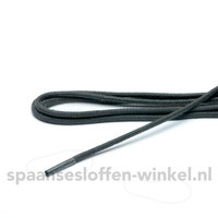 Schoenveters grijs wax fijn rond 75 cm dikte 3 mm